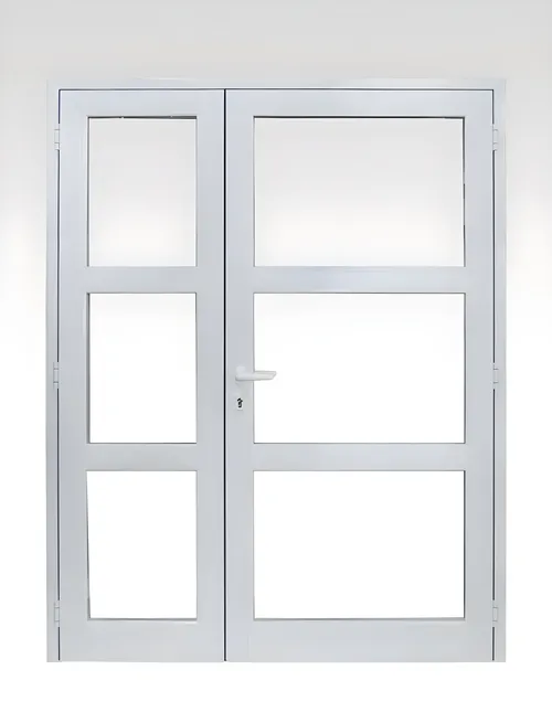 Puerta vidriada, color blanco