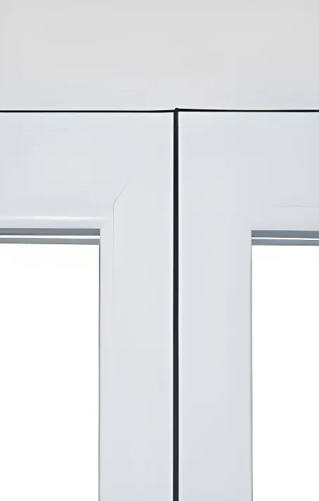 Puerta vidriada, color blanco (detalle)