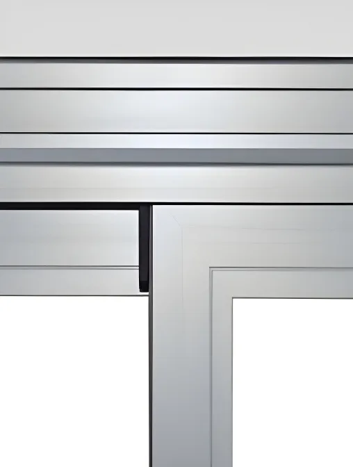 Ventana corrediza 3 hojas, color anodizado natural (detalle)