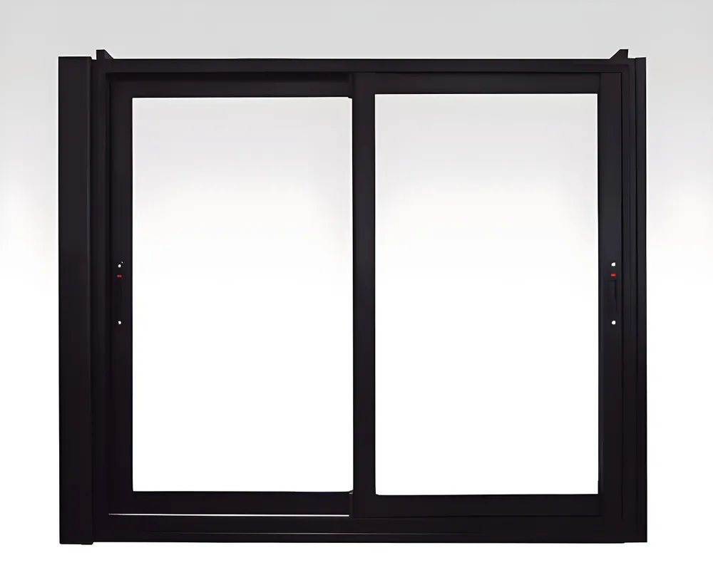 Ventana corrediza 2 hojas, color negro mate