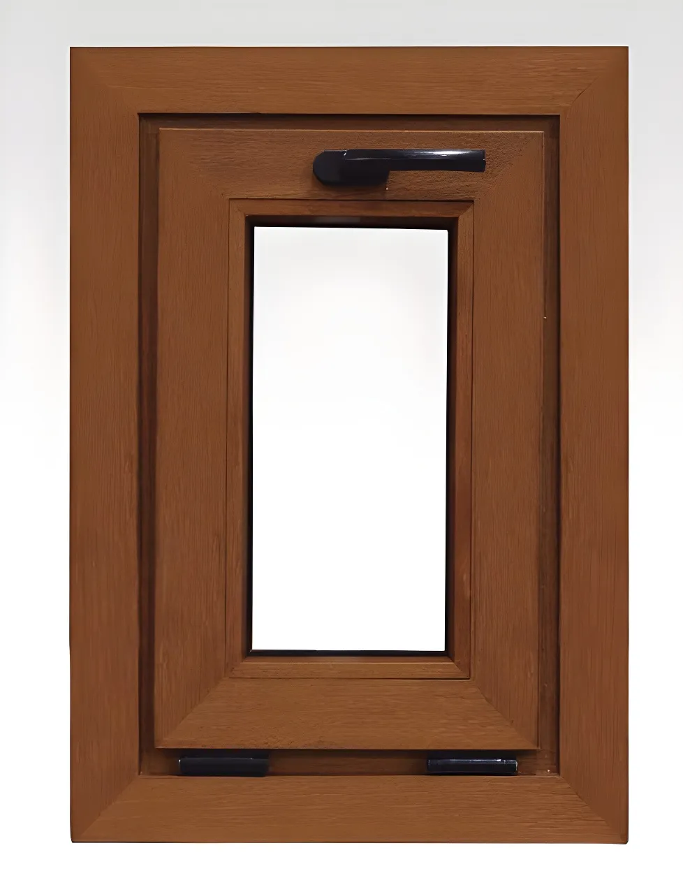 Banderola PVC con aldaba negra, color roble dorado