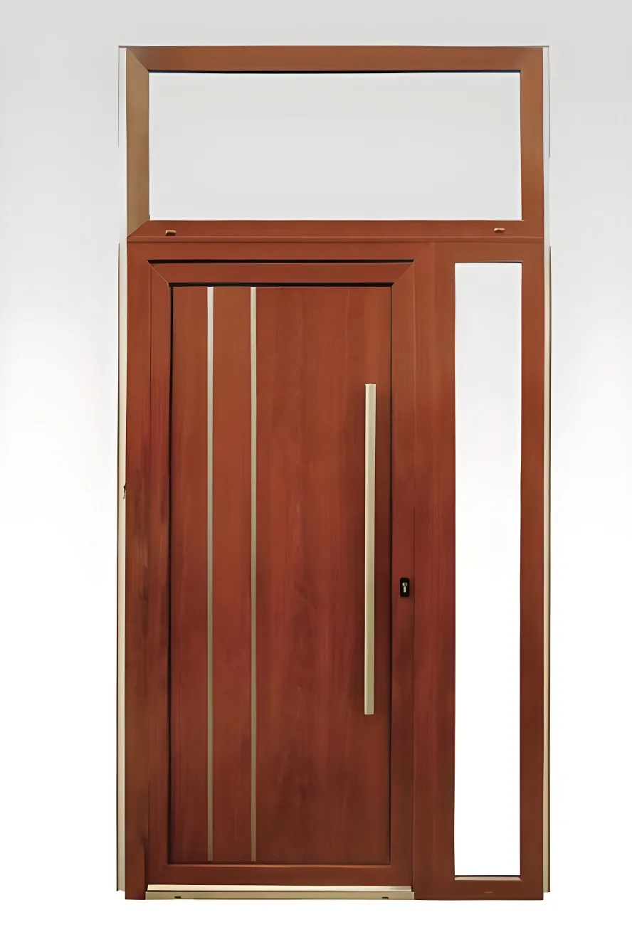 Puerta panel Pampa con paño fijo y fijo superior, color no especificado