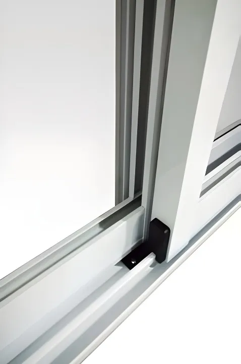 Ventana corrediza 2 hojas, color blanco brillante (detalle)